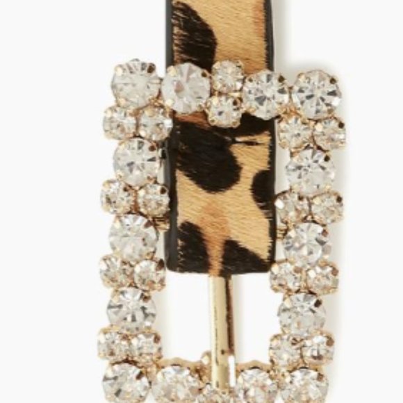 Norriss - Leopard Diamante Buckle Belt-DUNE - Picture 5 of 6